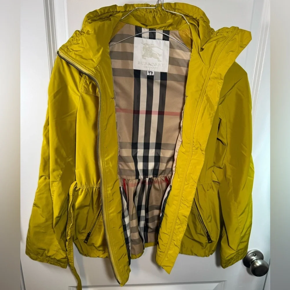 Burberry Girls Light Jacket Mustard Citrus Yellow Size 12Y